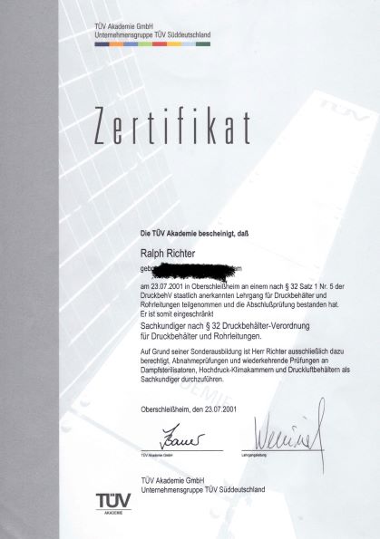 TÜV TB Druckbehälter2020